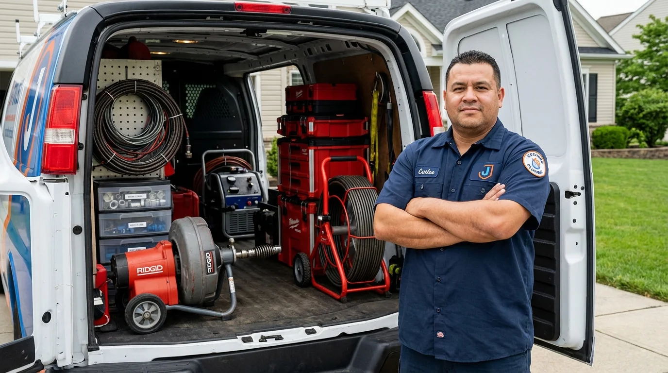 Professional drain cleaning equipment and Johns Plumbing LLC plumber in Douglas